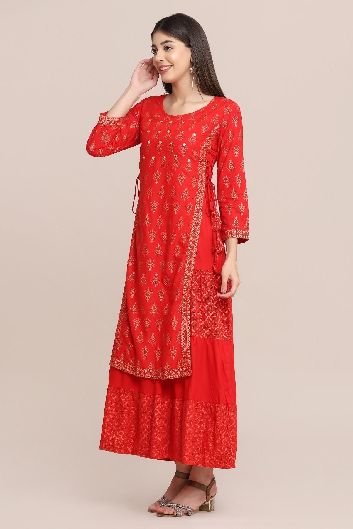 Jashiya Rs.945/-New Rayon Printed With Embroidery Work Skirt Sets