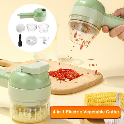Jashiya Rs.980/-4 in 1 Portable Electric Vegetable Cutter Set