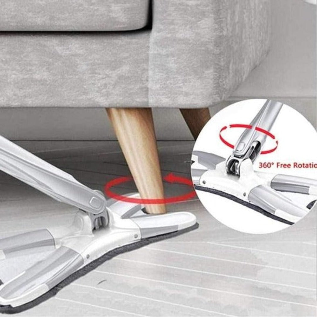 Jashiya leaning Mop-Flat Floor Mop, Reusable Pad, 360 Degree Dry Wet Mop Home Kitchen