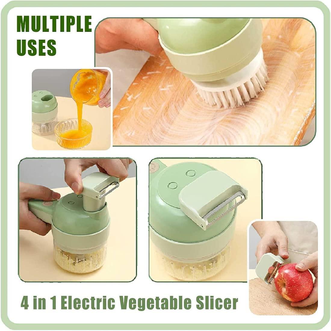 Jashiya Rs.980/-4 in 1 Portable Electric Vegetable Cutter Set