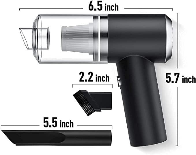 Jashiya Rs.714/-2 in 1 Vacuum Cleaner-Handheld Vacuum Car Cleaner Air Duster Wireless Rechargeable Home