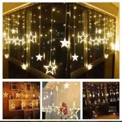 Jashiya Rs.673/-120 LED Plastic Star Curtain String Lights