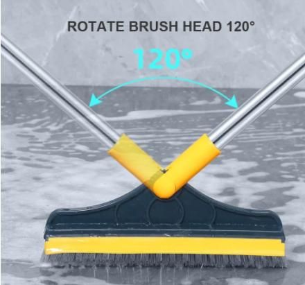 Jashiya Rs.482/-Floor Brush- 2 In 1 Long Handle Wiper Stiff Bristle Floor Brush