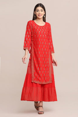 Jashiya Rs.945/-New Rayon Printed With Embroidery Work Skirt Sets