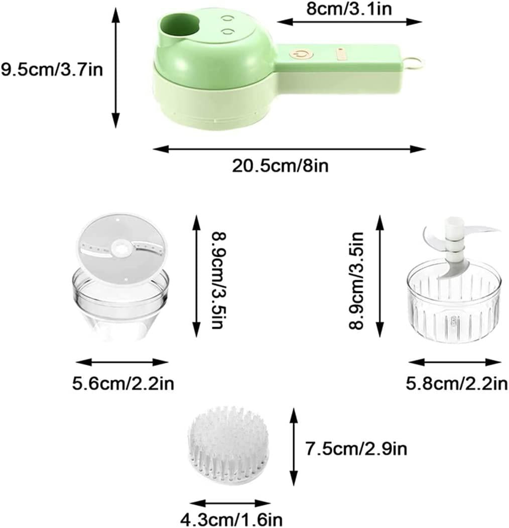 Jashiya Rs.980/-4 in 1 Portable Electric Vegetable Cutter Set