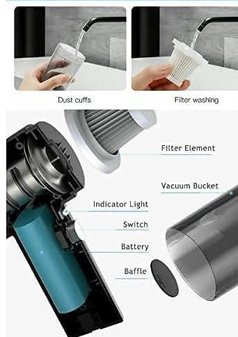 Jashiya Rs.714/-2 in 1 Vacuum Cleaner-Handheld Vacuum Car Cleaner Air Duster Wireless Rechargeable Home
