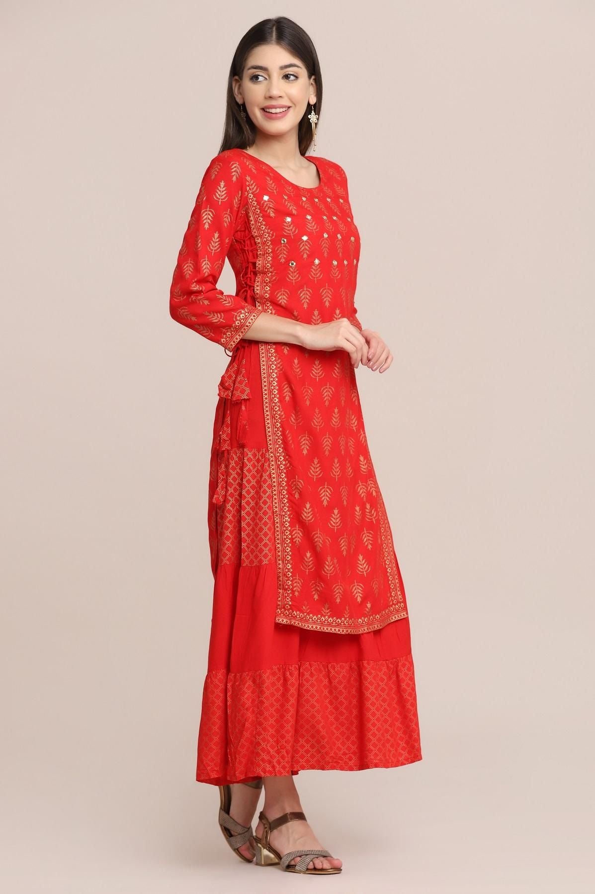 Jashiya Rs.945/-New Rayon Printed With Embroidery Work Skirt Sets