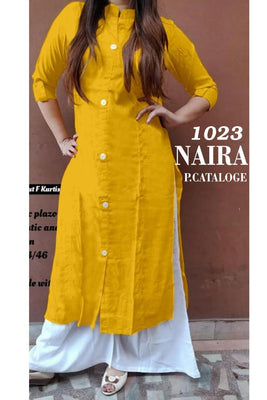 Delicate Solid Rayon Kurti Palazzo Sets